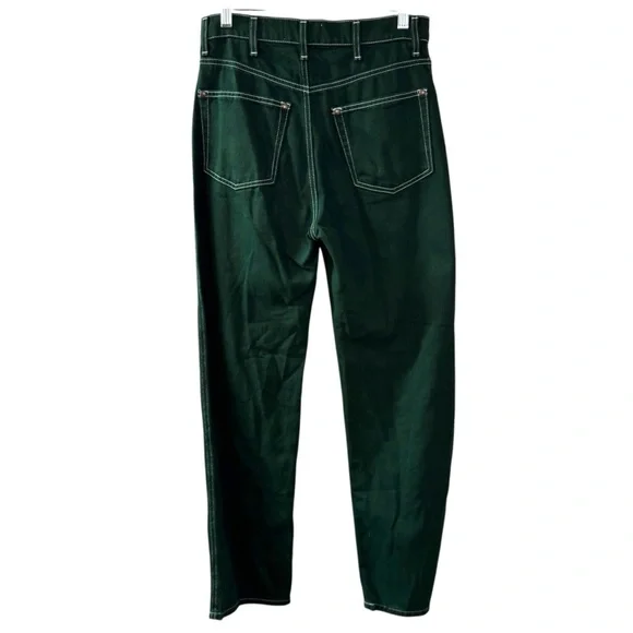 Reformation Cowboy High Rise Straight Jeans Emerald Green Size 26 (meas 28) - Picture 4 of 15